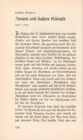 Sechster Abschnitt. Innere und äußere Kämpfe 1803-1805
