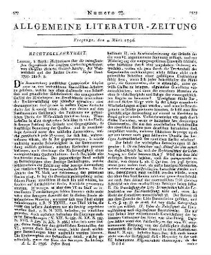 Köchy, C. H. G.: Meditationen über die interessantesten Gegenstände der heutigen Civilrechtsgelahrtheit. Bd.1. Leipzig: Barth 1795