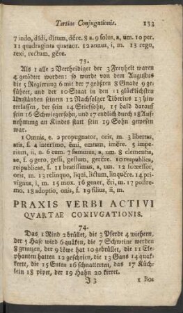 Praxis Verbi Activi Quartae Coniugationis.
