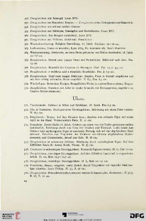 Uhren (Nr. 371-400a)
