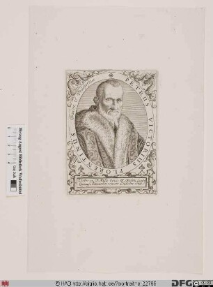 Bildnis Pietro "il vecchio" Vettori (lat. Petrus Victorius)