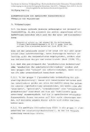 Reformvorschläge der gemäßigten Kleinschreibung