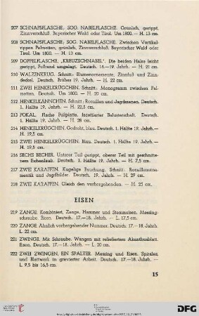 Eisen (Nr. 219-234)