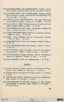 Eisen (Nr. 219-234)