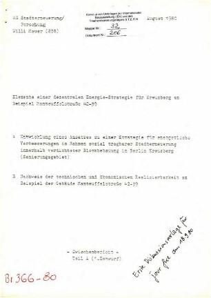 Gutachten: Dezentrale Energie-Strategie für Kreuzberg (Manteuffelstr. 42-39)