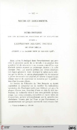 Notes et documents