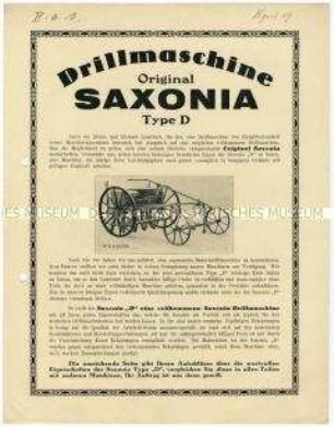 Drillmaschinen "Saxonia" Type D