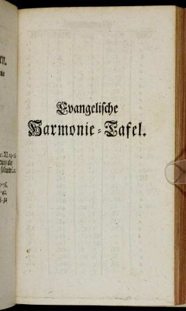 Evangelische Harmonie-Tafel.