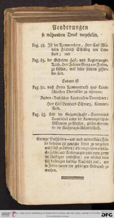 Aenderungen so währendem Druck vorgefallen