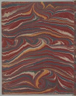 "L' Original Du Libre d' Architecture Du feu Le Duc Ferdinande de Courlande", Einband, Innen : Buchdeckel, Innenseite mit marmoriertem Papier, 1699/1703. Papier. 40,5 x 32 cm.