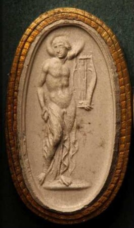 Apollo hält die Leier und das Plectrum (Daktyliothek, Supplement)