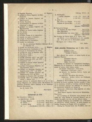 Dritte ordentliche Versammlung vom 7. Febr. 1874