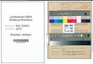Entnazifizierung Wilhelm Krachten , geb. 22.03.1898 (Geschaeftsfuehrer)