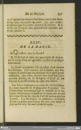 XXXV. De La Danse