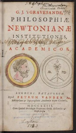 Philosophiae Newtonianae Institutiones, in usus academicos