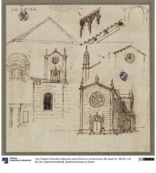 Entwurf zu einer Kirche im romanischen Stil