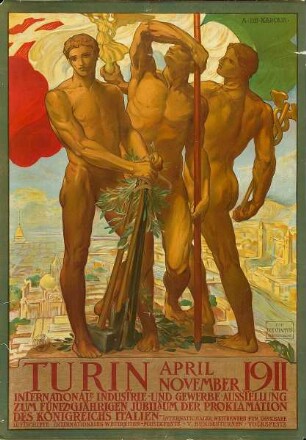 Internationale Industrie- und Gewerbe-Ausstellung zum Fünfzigjährigen Jubiläum der Proklamation des Königreichs Italien – Internationaler Wettbewerb für lenkbare Luftschiffe Internationales Wettreiten – Musikfeste – V. Bundesturnen – Volksfeste (Turin, April–November 1911)
