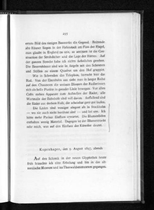 Kopenhagen, den 9. August 1897, abends