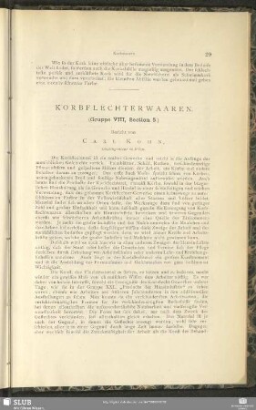Korbflechterwaaren : (Gruppe VIII, Section 5)