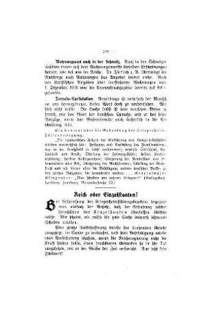 Reich und Einzelstaaten?