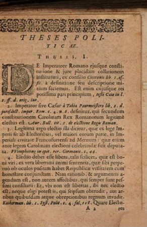 Disp. polit. de imperatore romano eiusque electione et coronatione ...