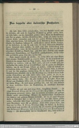 Das doppelte oder italienische Buchhalten