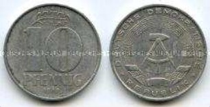 Deutsche Demokratische Republik, 10 Pfennig