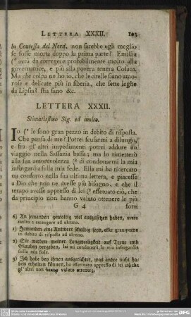 Lettera XXXII. Stimatissimo Sig. ed amico