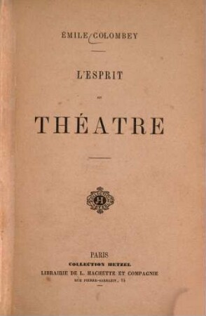 L'esprit au théâtre