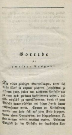 Vorrede zur zweiten Ausgabe