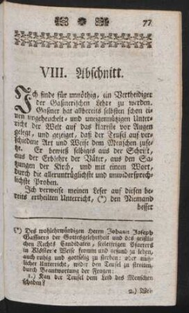 VIII. Abschnitt