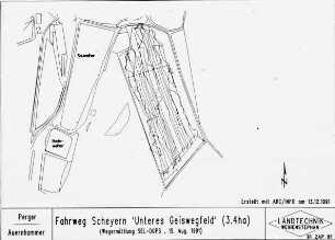 Fahrweg Scheyern 'Unteres Geiswegfeld' (3.4 ha) (Wegermittlung SEL-DGPS, 15. Aug.1991)