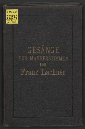 Drei Gedichte von Hoffmann von Fallersleben : für 4 Männerstimmen ; op. 94