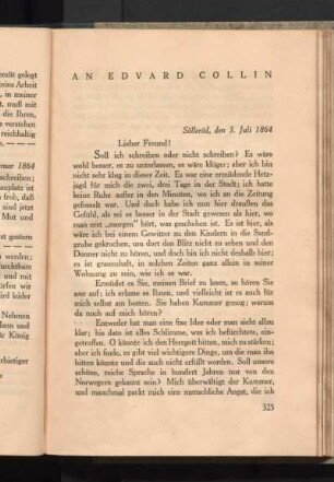 An Edvard Collin [1864]