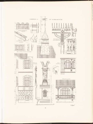 Kinderasyl in der Kürassierstraße, Berlin: Details (aus: Neubauten der Stadt Berlin, Bd. I, 1902)
