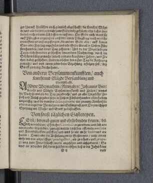 Von andern Beysammenkunfften / auch Knecht und Mägde Versamblung und Gesellschafft.