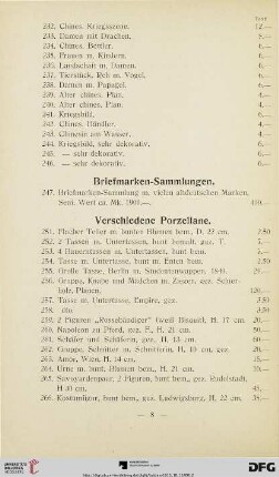 Verschiedene Porzellane (Nr. 251-310)