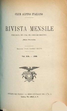 Rivista mensile. 12. 1893