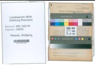 Entnazifizierung Wolfgang Wiesner , geb. 06.06.1917 (Arzt)