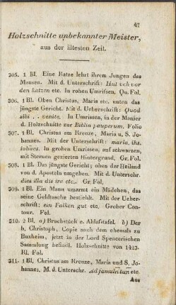 Holzschnitte unbekannter Meister, aus der ältesten Zeit.