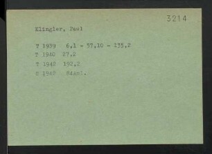 Klingler, Paul