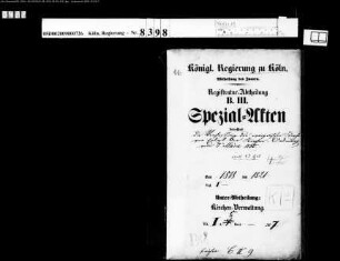 Die Verfassung der evangelischen Kirche vor der Kirchenordnung von 1835