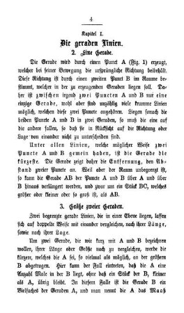 Kapitel I. Die geraden Linien.