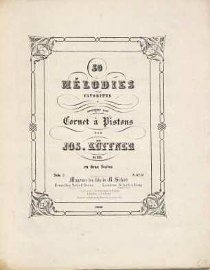 50 mélodies favorites arrangées pour cornet à pistons : op. 331 ; en deux suites, 2. Suite 2