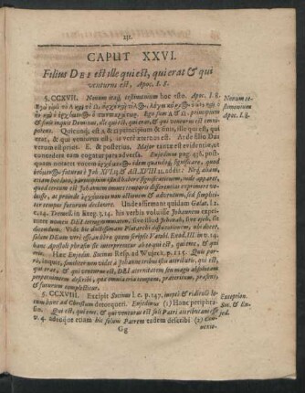 Caput XXVI. Filius Dei est ille qui est, qui erat & qui venturus est, Apoc. I.8