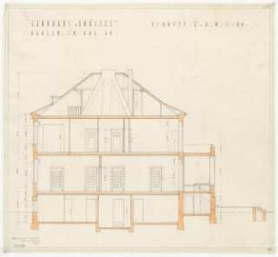 Wohnhaus Knüttel, Berlin-Dahlem: Schnitt 1:50