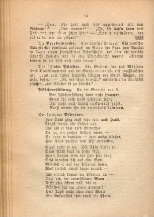 Das schlechte Pflaster.