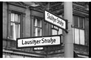 Kleinbildnegativ: Lausitzer Straße, 1976