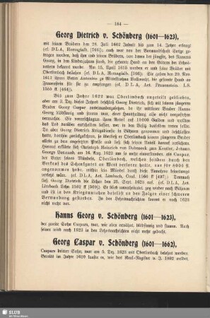 Georg Dietrich v. Schönberg (1601-1623)