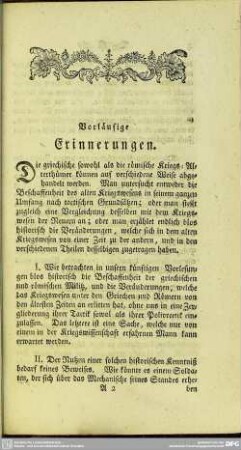 Vorläufige Erinnerungen